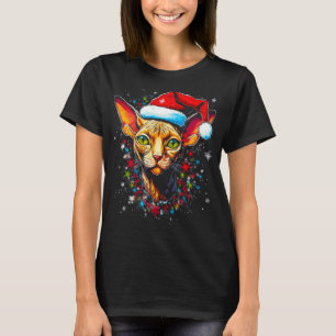 Sphynx haarlose Katze Weihnachten T-Shirt