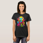 Sphynx Hairless Cat Abstract Art T-Shirt (Vorne ganz)