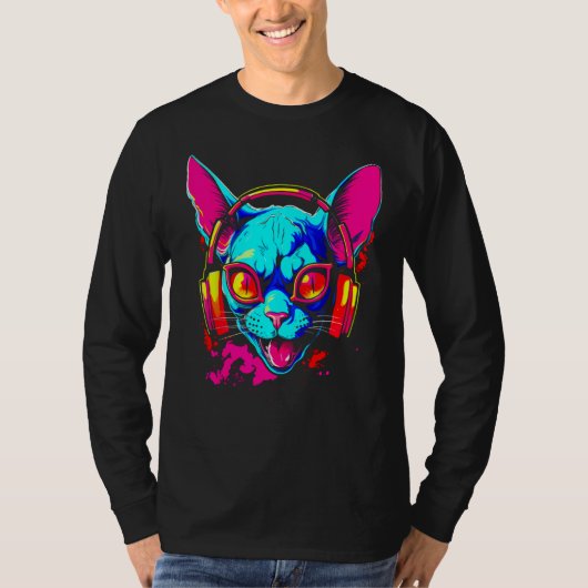 Sphynx Hairless Cat DJ T-Shirt (Vorderseite)