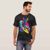 Sphynx Hairless Cat Surfing T-Shirt (Vorne ganz)
