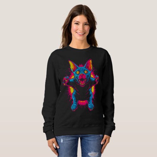 Sphynx Hairless Cat Sweatshirt (Vorne ganz)