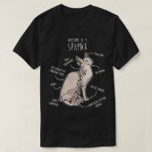 Sphynx Kat Anatomie 1 T-Shirt (Design vorne)