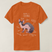 Sphynx Kat Anatomie 2 T-Shirt (Design vorne)