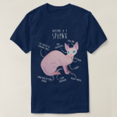Sphynx Kat Anatomie T-Shirt (Design vorne)