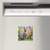 Sphynx Kat Spring Flowers Malerei Magnet (In Situ (Geschirrspüler))