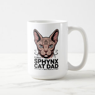 Sphynx-Katz-Vater Lustige Vektor-Kunst Kaffeetasse