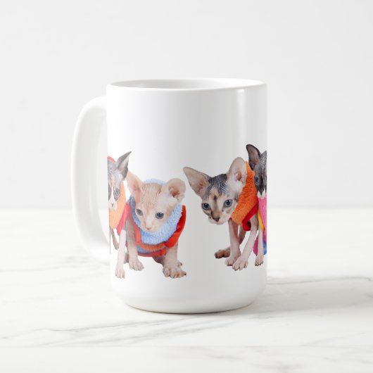 Sphynx Kätzchen-Kaffee-Tasse | GoSphynx.com Kaffeetasse (Vorderseite Links)