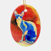 Sphynx Katze #3 Keramikornament (Hinten)