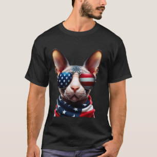 Sphynx Katze 4. Juli Unabhängigkeitstag Besitzer A T-Shirt
