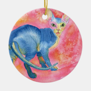 Sphynx Katze 7 Keramikornament