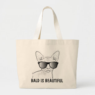 Sphynx Katze, Bald schön, Tote Beutel, Sonnenbrill Jumbo Stoffbeutel