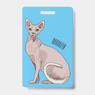 Sphynx-Katze Cartoon-Illustration Ausweis