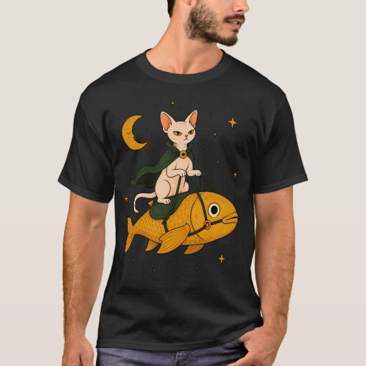 Sphynx-Katze-Fischreiter T-Shirt (Vorderseite)