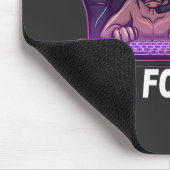Sphynx-Katze Gamer Full Focus Neon-Kunst Mousepad (Ecke)
