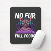 Sphynx-Katze Gamer Full Focus Neon-Kunst Mousepad (Mit Mouse)