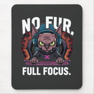 Sphynx-Katze Gamer Full-Fokus-Kunstwerk Mousepad