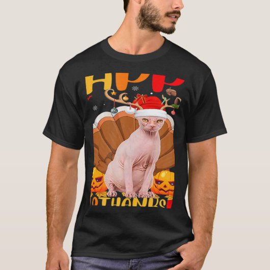 Sphynx-Katze Glückliche Sphynx-Katze Hellothanksma T-Shirt (Vorderseite)