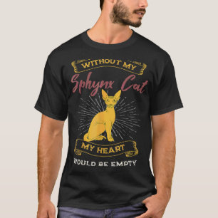 Sphynx-Katze haarlos Herz leer Züchter T-Shirt