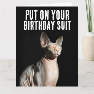 SPHYNX KATZE HAARLOSE KATZE lustige süße Grußkarte Karte