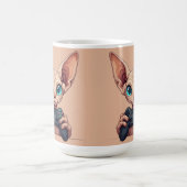 Sphynx-Katze hält Spielcontroller Kaffeetasse (Mittel)