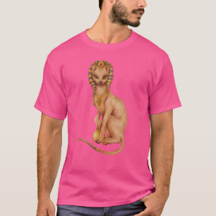 Sphynx-Katze im ägyptischen Kostüm Aquarell für Ka T-Shirt