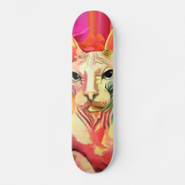 Sphynx Katze in den Blumen Skateboard