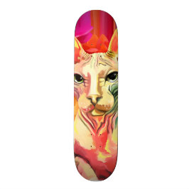Sphynx Katze in den Blumen Skateboard