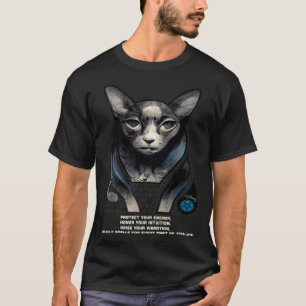 Sphynx-Katze in Farbiger Künstlerischer Bizarrer S T-Shirt
