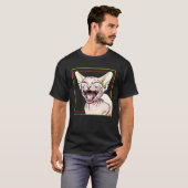 Sphynx-Katze lachend T-Shirt (Vorne ganz)