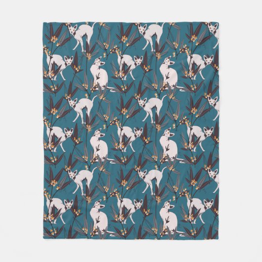 Sphynx-Katze-lustiges Kindermuster Fleecedecke (Vorderseite)