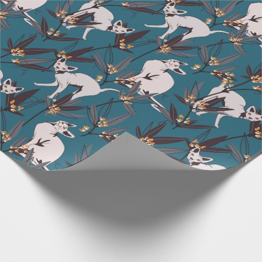 Sphynx-Katze-lustiges Kindermuster Geschenkpapier (Ecke)