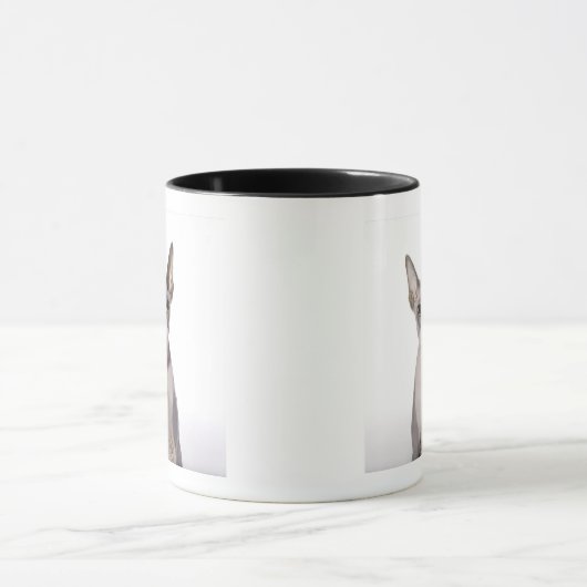 Sphynx Katze mit der Zunge heraus Tasse (Zentrum)