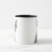 Sphynx Katze mit überraschtem Ausdruck Tasse (Zentrum)