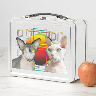 Sphynx Katze Ninja Devon Rex Casper Metall Brotdose