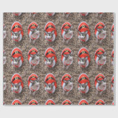 Sphynx Katze Ninja Sankt Weihnachten Geschenkpapier (Flach)