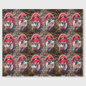 Sphynx Katze Ninja Sankt Weihnachten Geschenkpapier (Flach)