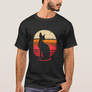 Sphynx-Katze Retro-Sonnenuntergang - Vintage kanad T-Shirt