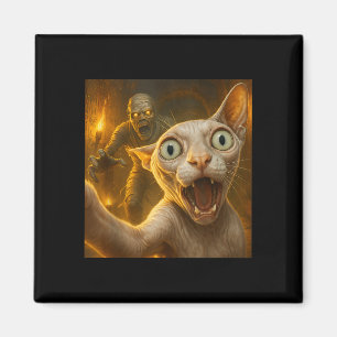 Sphynx-Katze Selfie lustige gruselige Mumie Geist Magnet