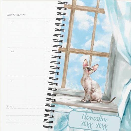 Sphynx-Katze Terminkalender Tagebuch ohne Datum