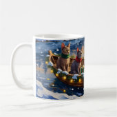 Sphynx-Katze Weihnachtsboot Urlaub Kaffeetasse (Links)