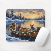Sphynx-Katze Weihnachtsboot Urlaub Mousepad (Mit Mouse)