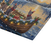 Sphynx-Katze Weihnachtsboot Urlaub Schneidebrett (Ecke)