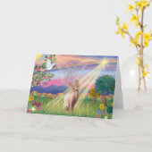 Sphynx-Katze - Wolkenengel Karte (Gelbe Blume)