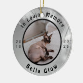 Sphynx-Katzen-Gedenk-Silber-Erinnerungskunst Keramik Ornament (Links)