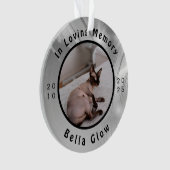 Sphynx-Katzen-Gedenk-Silber-Erinnerungskunst Ornament (Vorderseite)