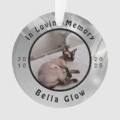 Sphynx-Katzen-Gedenk-Silber-Erinnerungskunst Ornament (Vorderseite)