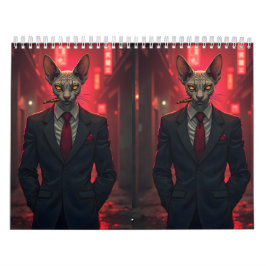 Sphynx-Katzen Humor Kunst | Flexibles Zitat-Design Kalender