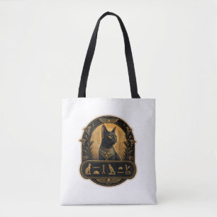 Sphynx-Katzen-Leinen-Tasche Ägyptische Ästhetik⁠ Tasche