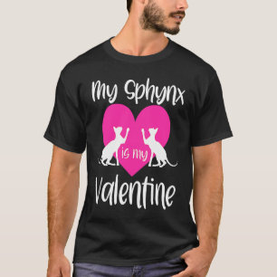 Sphynx-Katzen-Mama-Papa Valentinstag Rettung Süß T-Shirt