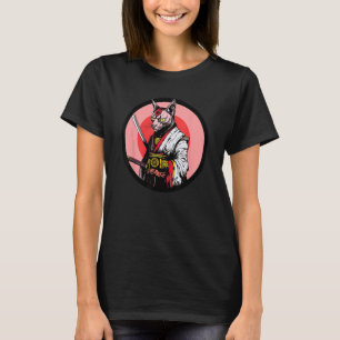Sphynx-Katzen-Samurai Lustiger Haustier-Krieger T-Shirt